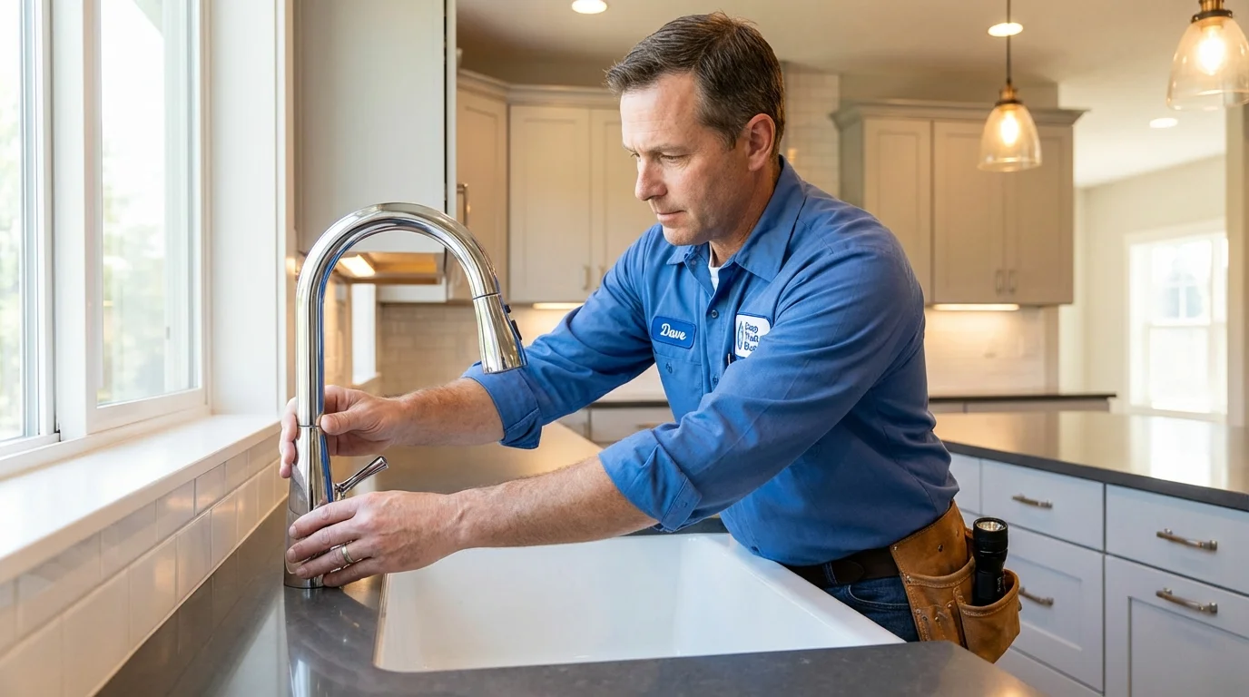 Kitchen faucet installation by Johns Plumbing LLC in Sand Springs